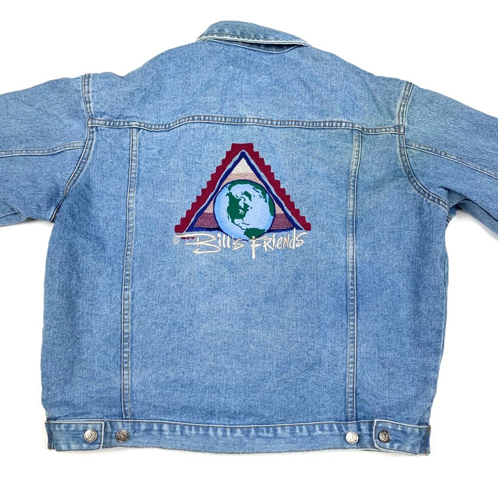 Vtg 90s Most Wanted Retro Earth Denim Jacket